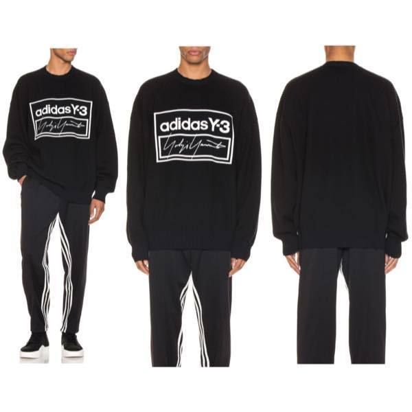 関込】Y-3 ワイスリー◇adidas Yohji Yamamoto ロゴ セーター (Y-3