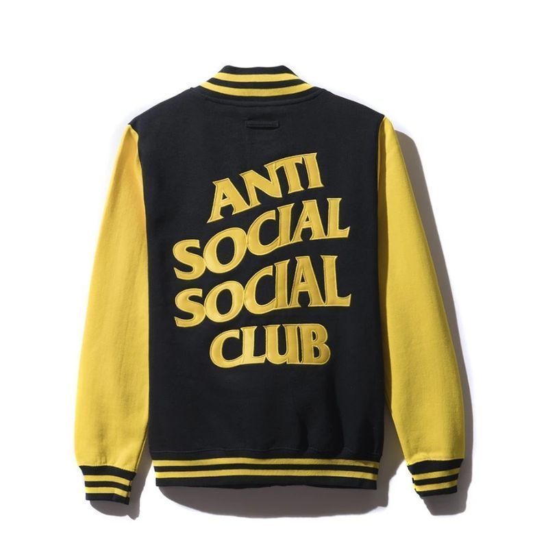 ANTI SOCIAL SOCIAL CLUB Dropout Yellow Letterman スタジャン (ANTI