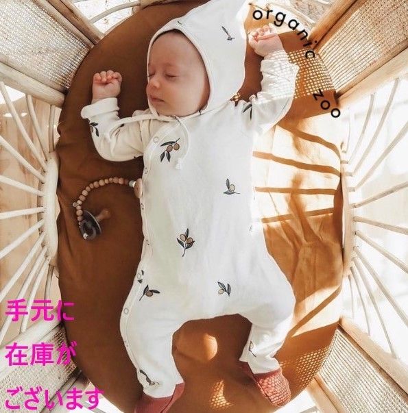 出産祝にも！【Organic Zoo】足付ボディスーツ/ロンパースOlive