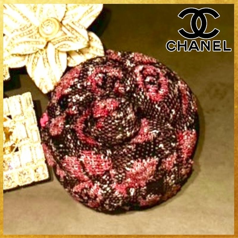 エレガント】 CHANEL カメリア モチーフ ブローチ (CHANEL/ブローチ