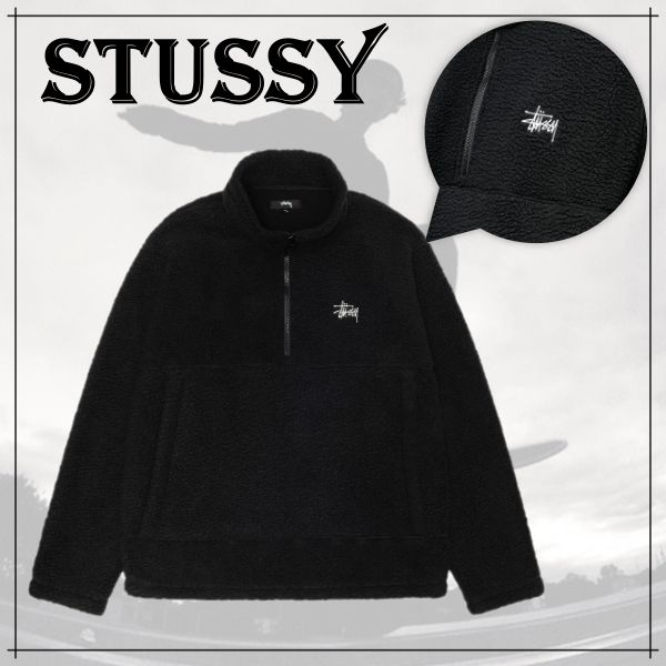 STUSSY】ハーフ ジップ スウェット[シンプル☆デイリー使い☆] (STUSSY