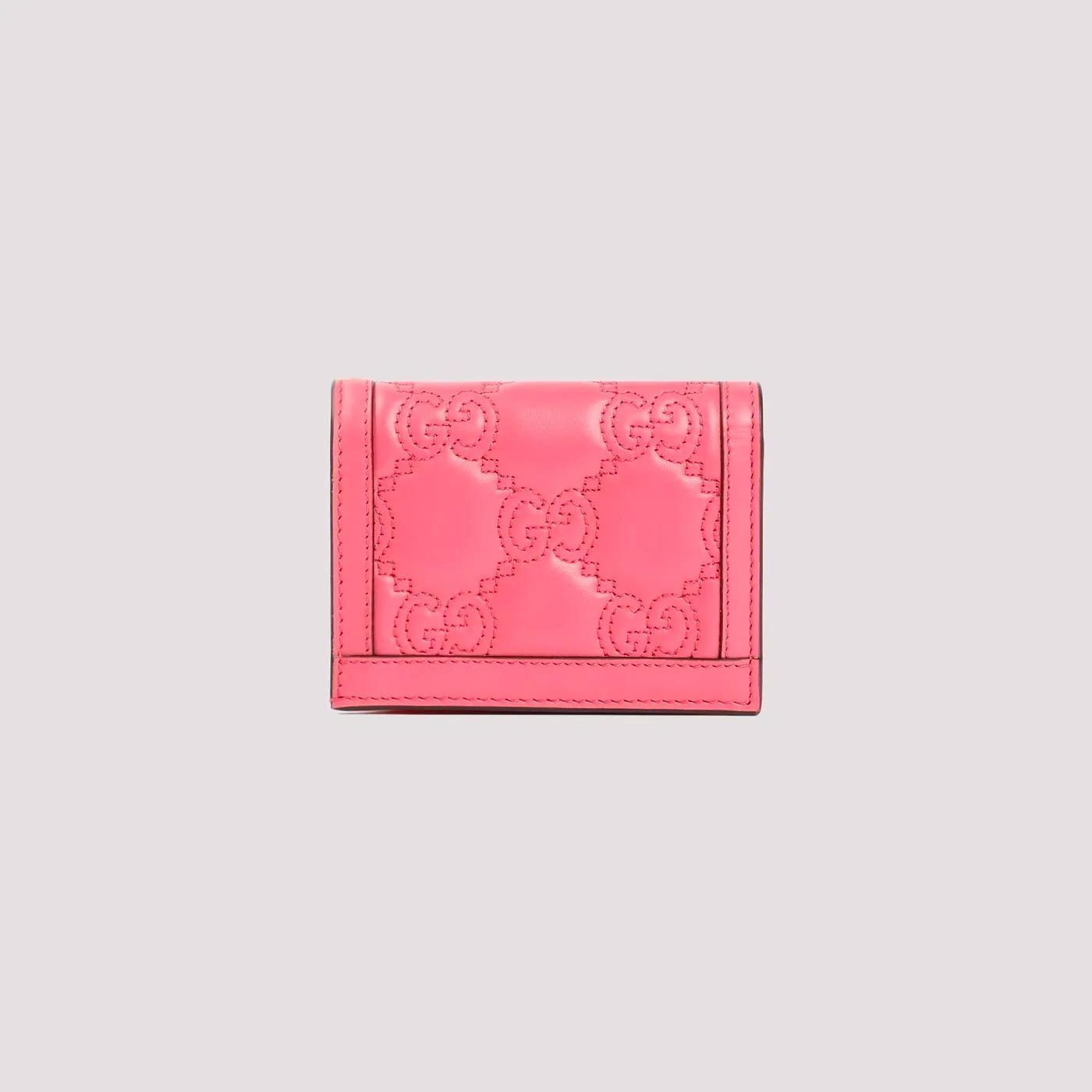 GUCCI】GG レザー カードケース ミニ財布 ピンク 送料関税込 (GUCCI