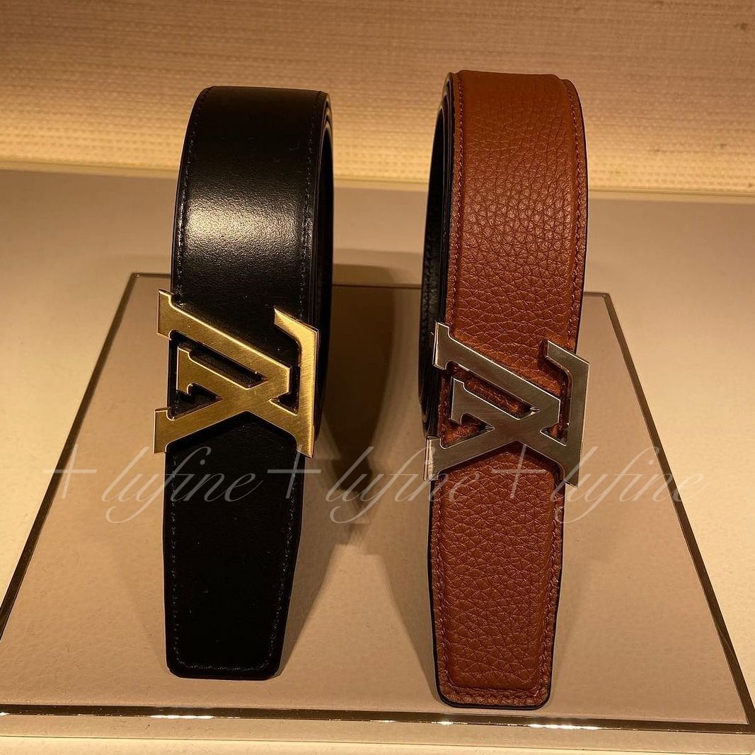 ビジネスシーンでも使える】ルイヴィトン ベルト リバーシブル (Louis