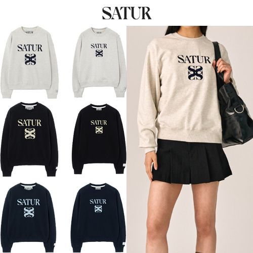 ☆2024SS新作☆SATUR☆Classic Logo Sweatshirts (SATUR/スウェット