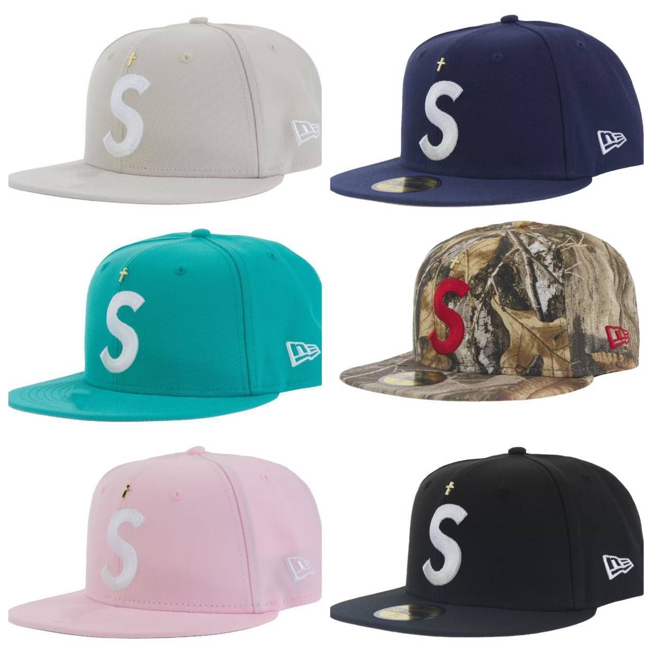 シュプリーム☆Supreme Gold Cross S Logo New Era Fitted Hat