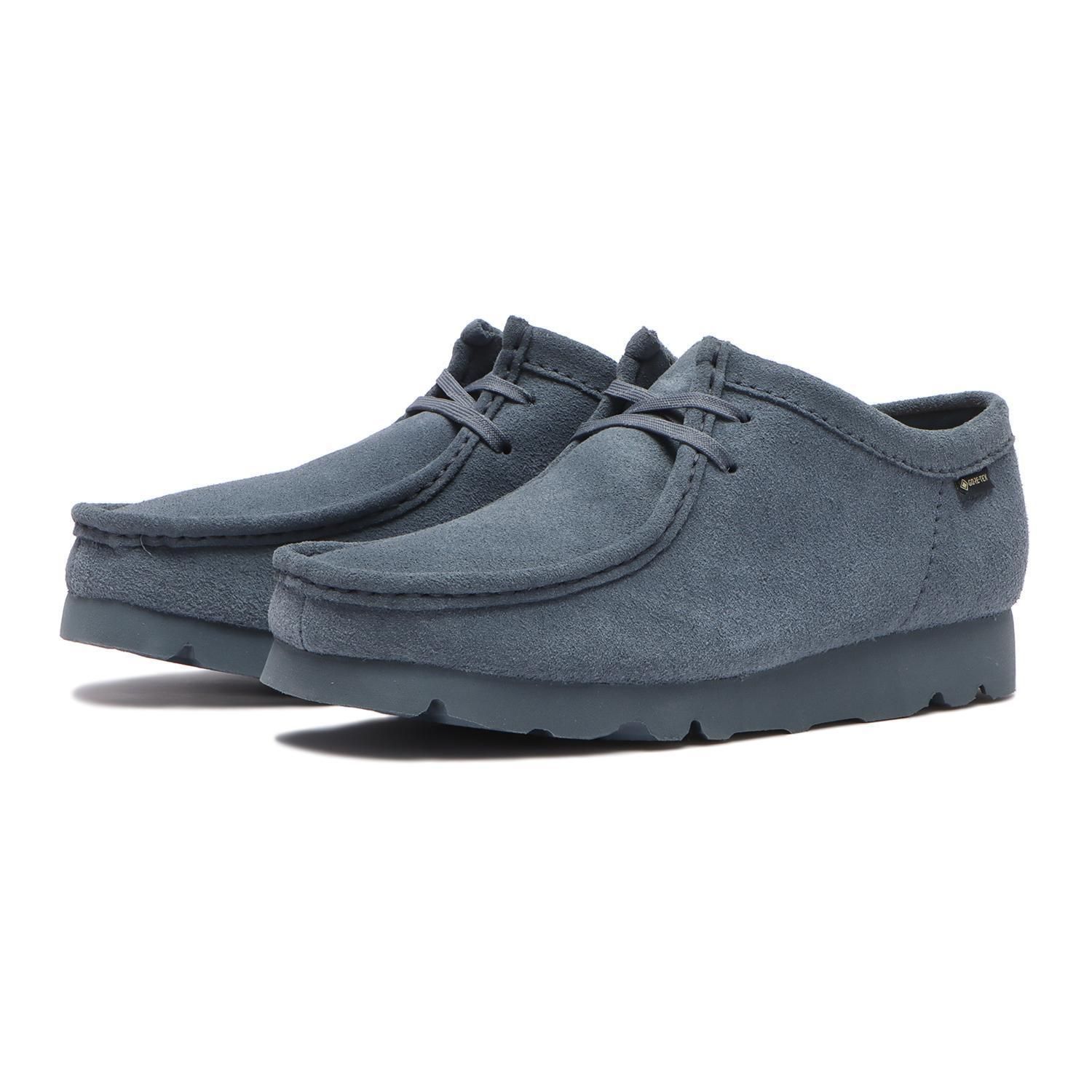 国内配送 CLARKS WALLABEE GTX BLUE /GREY SUEDE (Clarks/ブーツ
