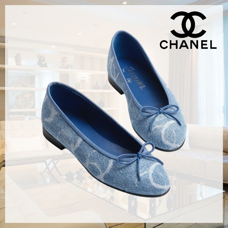 デニムでカジュアルな足元に】CHANEL バレリーナ シューズ (CHANEL