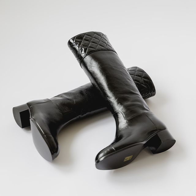 CHANEL】シャネル キルティング ロング ブーツ (CHANEL/ロングブーツ