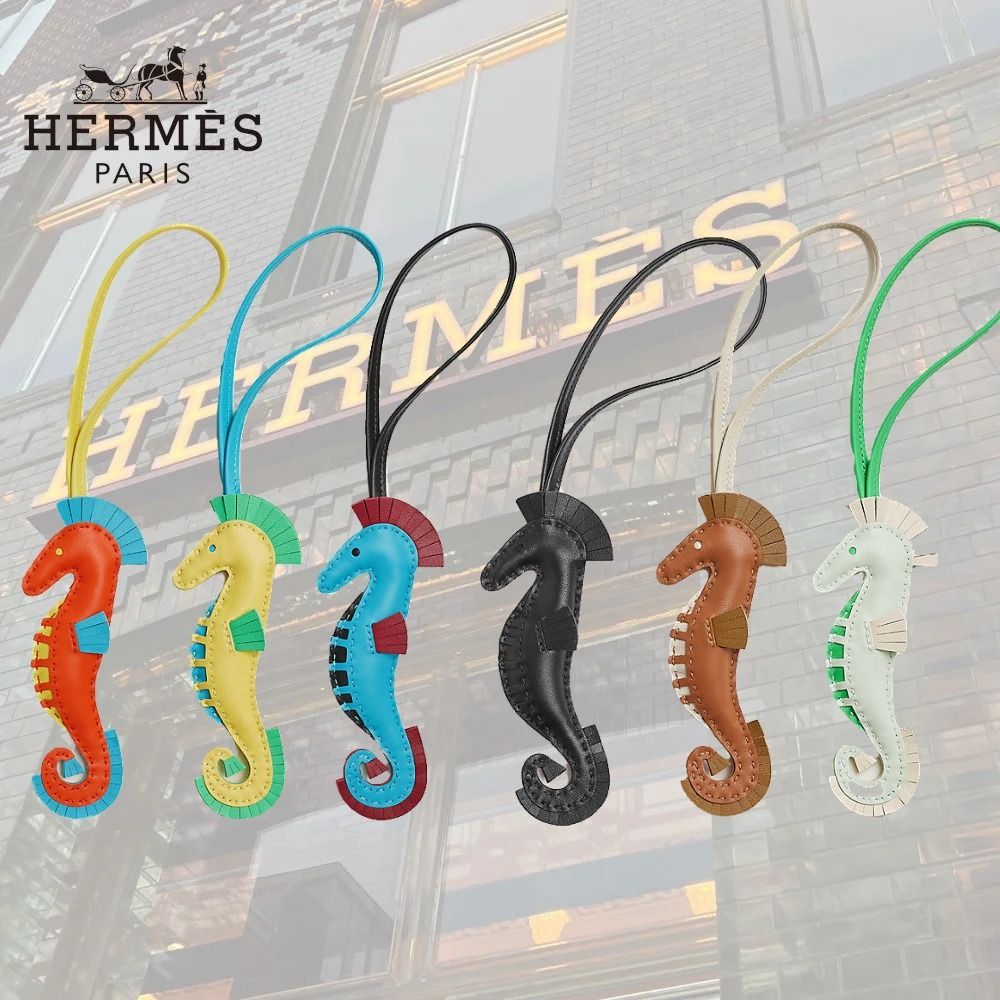 カラバリ豊富でポイントに】HERMES タツノオトシゴのチャーム (HERMES