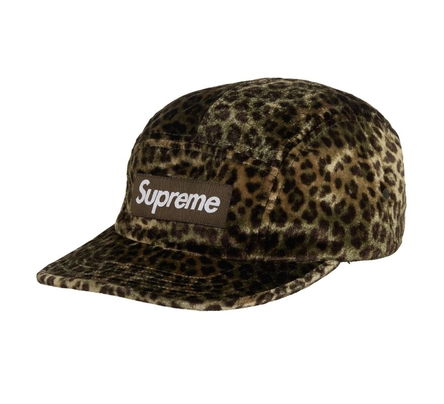 ☆24SS WEEK9☆Supreme Leopard Velvet Camp Cap (Supreme/キャップ