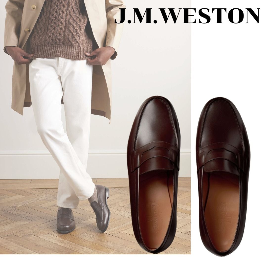 J.M.WESTON】180 モカシンレザーローファー/ダークブラウン (J.M.