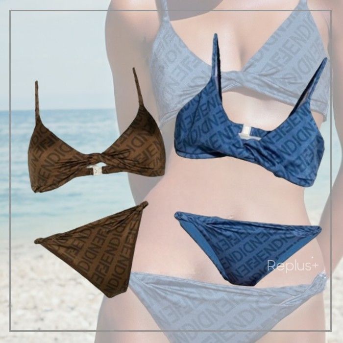 Fendi】ビキニ モノグラム 水着 スイムスーツ ロゴ 2色 (FENDI/ビキニ