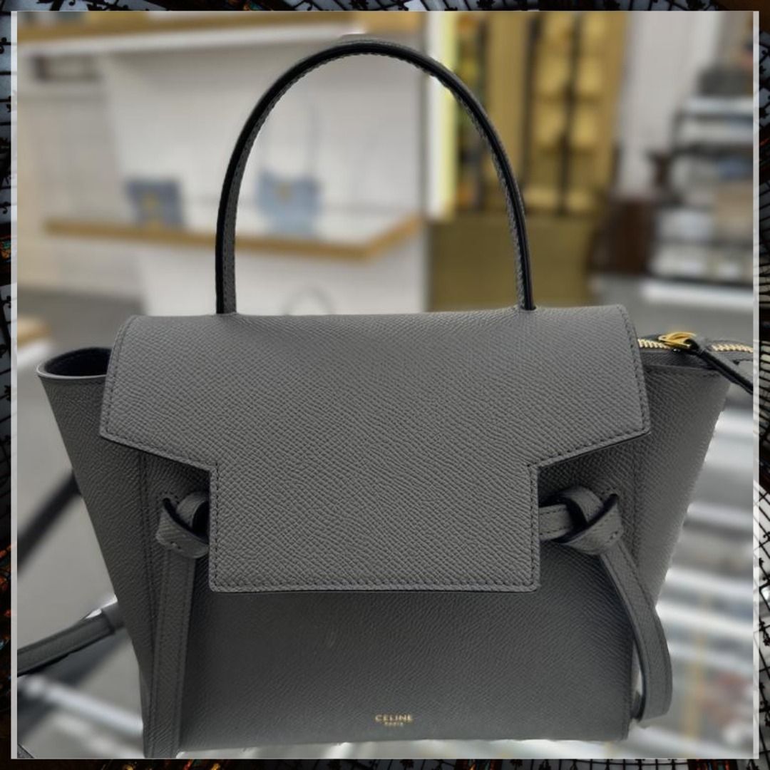 CELINE 上品 ナノ ベルトバッグ 本革レザー ロゴ BELT BAG (CELINE