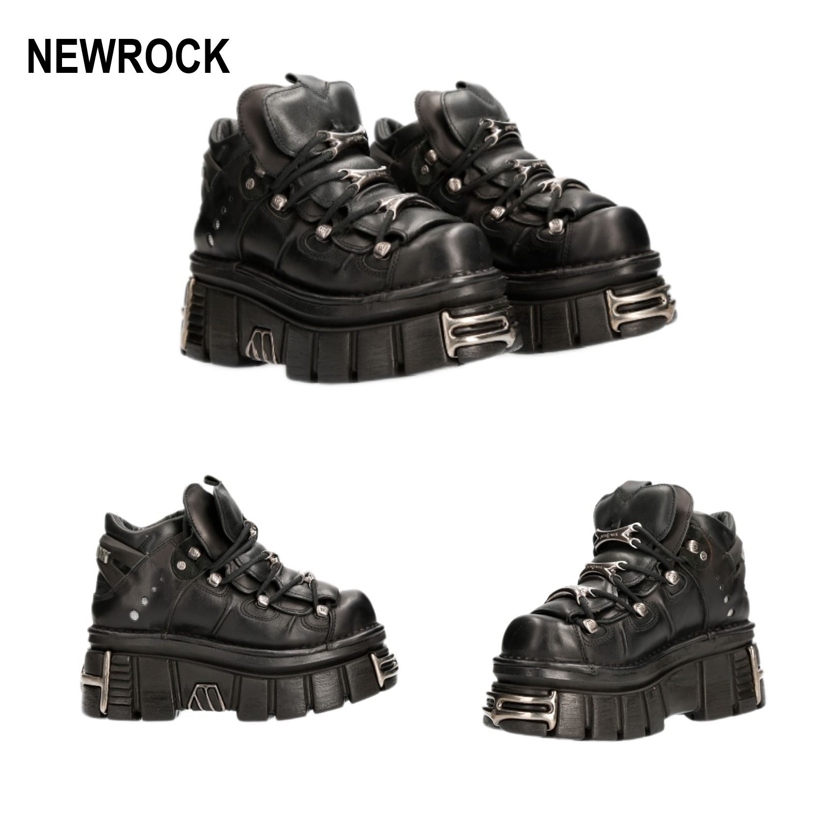 NEW ROCK】ニューロック M-106-S112 レースアップ ブーツ (NEWROCK
