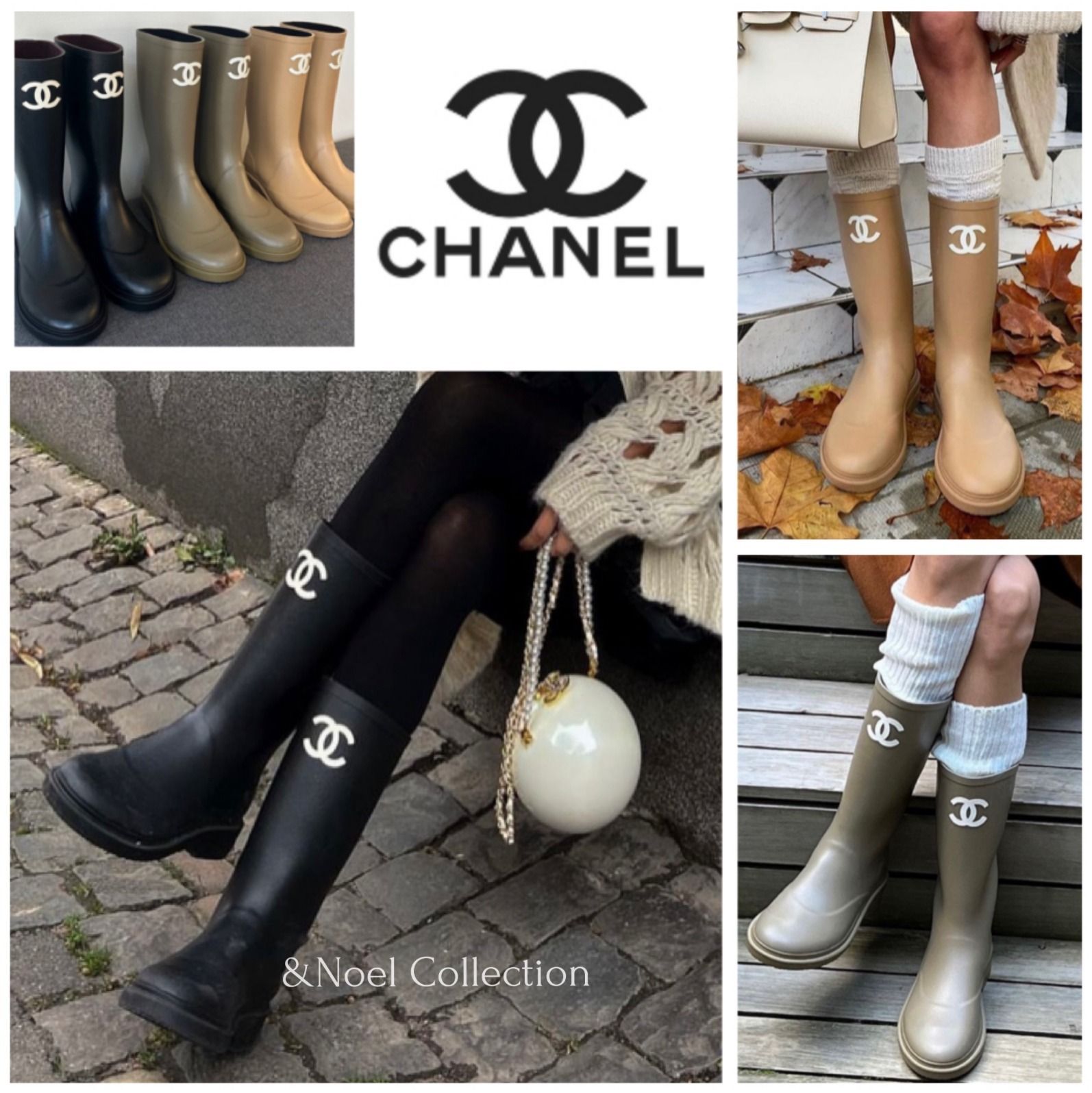 雨の日はコレ♡】CHANEL *ラバーロング*レインブーツ3色 (CHANEL