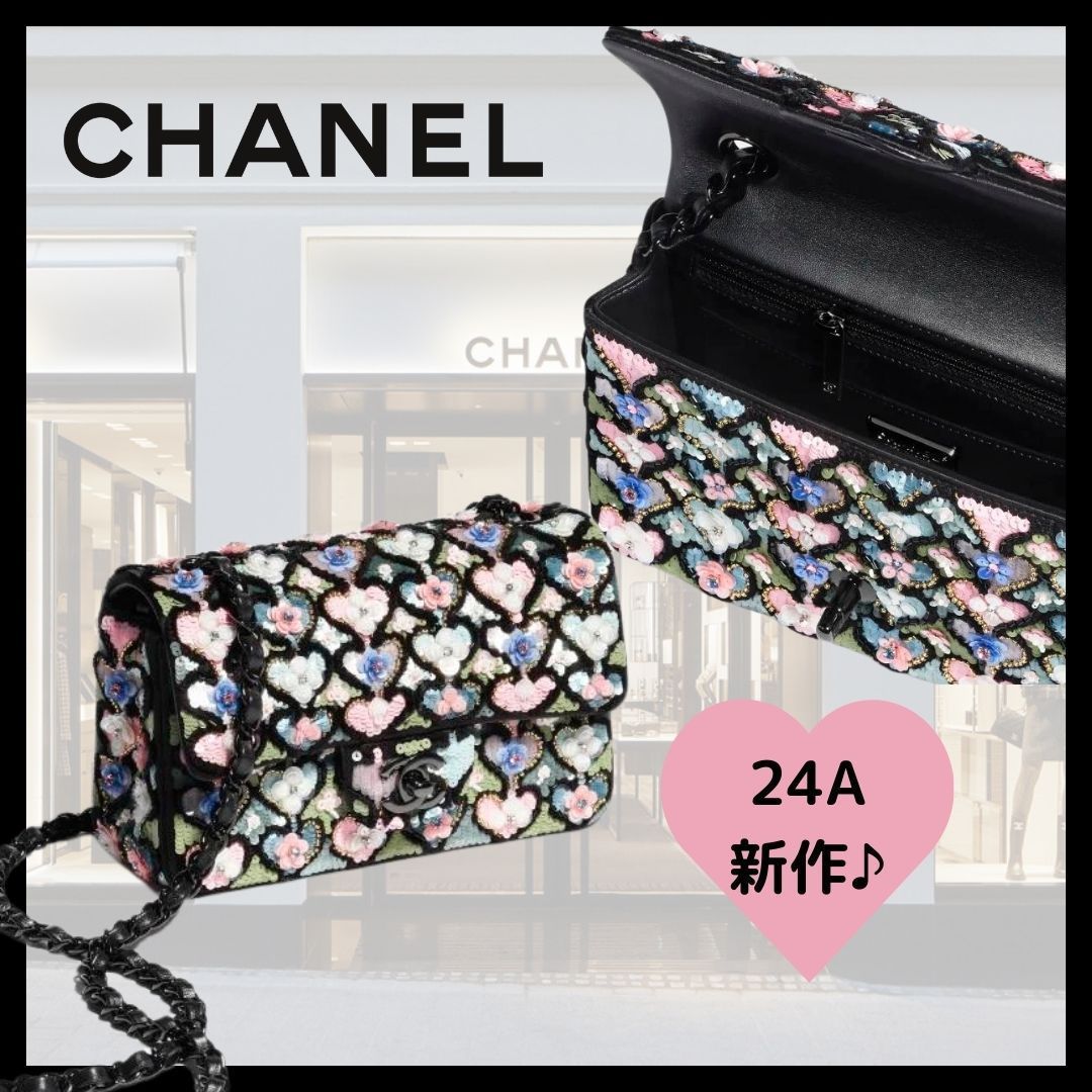 華やかスパンコール♪【CHANEL】ミニ クラシック ハンドバッグ (CHANEL