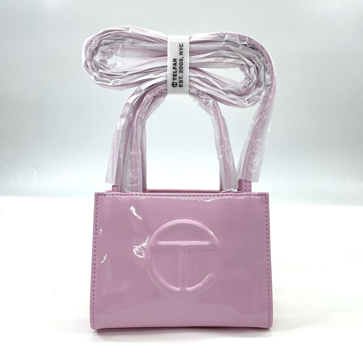 即お届 テルファー スモール エナメル バブルガムピンク バッグ