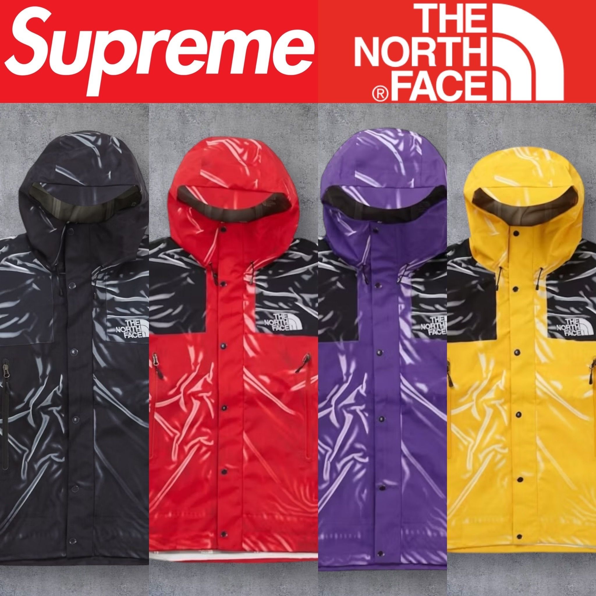 Supreme The North Face Printed Taped Seam Shell Jacket (Supreme