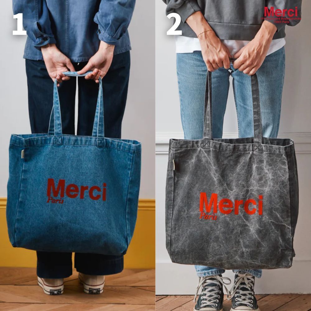 Merci デニムブルー エコバッグ 【公式通販】