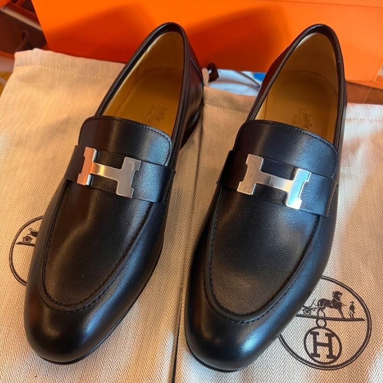 エルメス☆メンズ レザーローファー (HERMES/ドレスシューズ・革靴