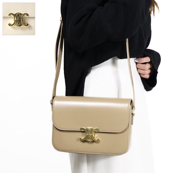 CELINE クラシック トリオンフ ショルダーバッグ 本革 187363BF4