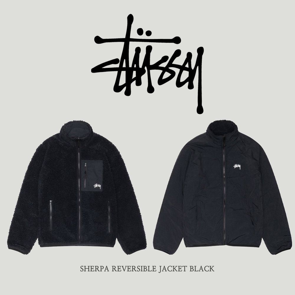 Stussy】 SHERPA REVERSIBLE JACKET BLACK (STUSSY/アウターその他