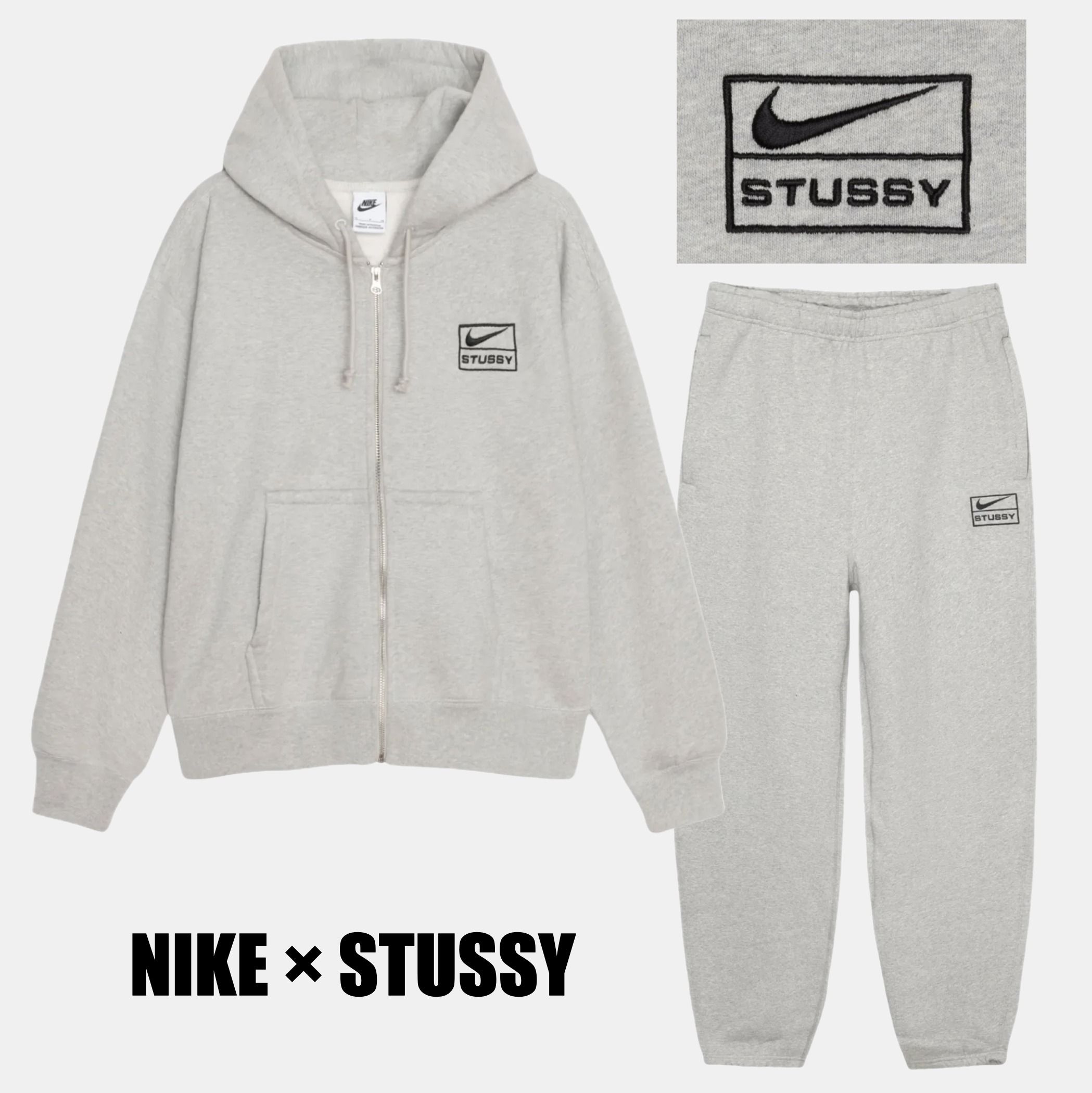 ◇NIKE◇ STUSSY コラボ Stone Washed パーカー＆パンツ セット (Nike