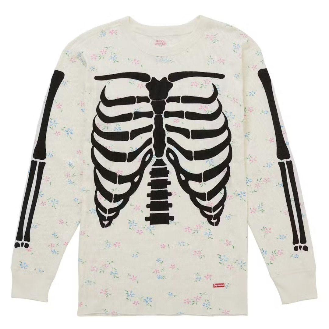 Supreme x Hanes】☆定番☆ボーンサーマルシャツ 長袖 パックT