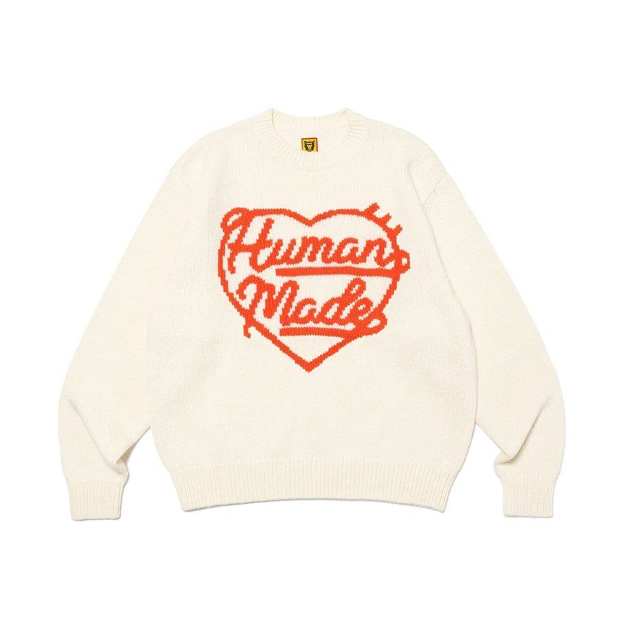 HUMAN MADE】☆Low Gauge Knit Sweater White☆送料・関税込 (HUMAN