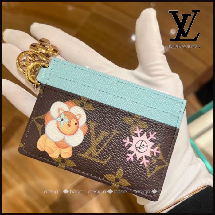 ◇華やか【 LV 】カードケース ポルト カルト・LV チャーム (Louis