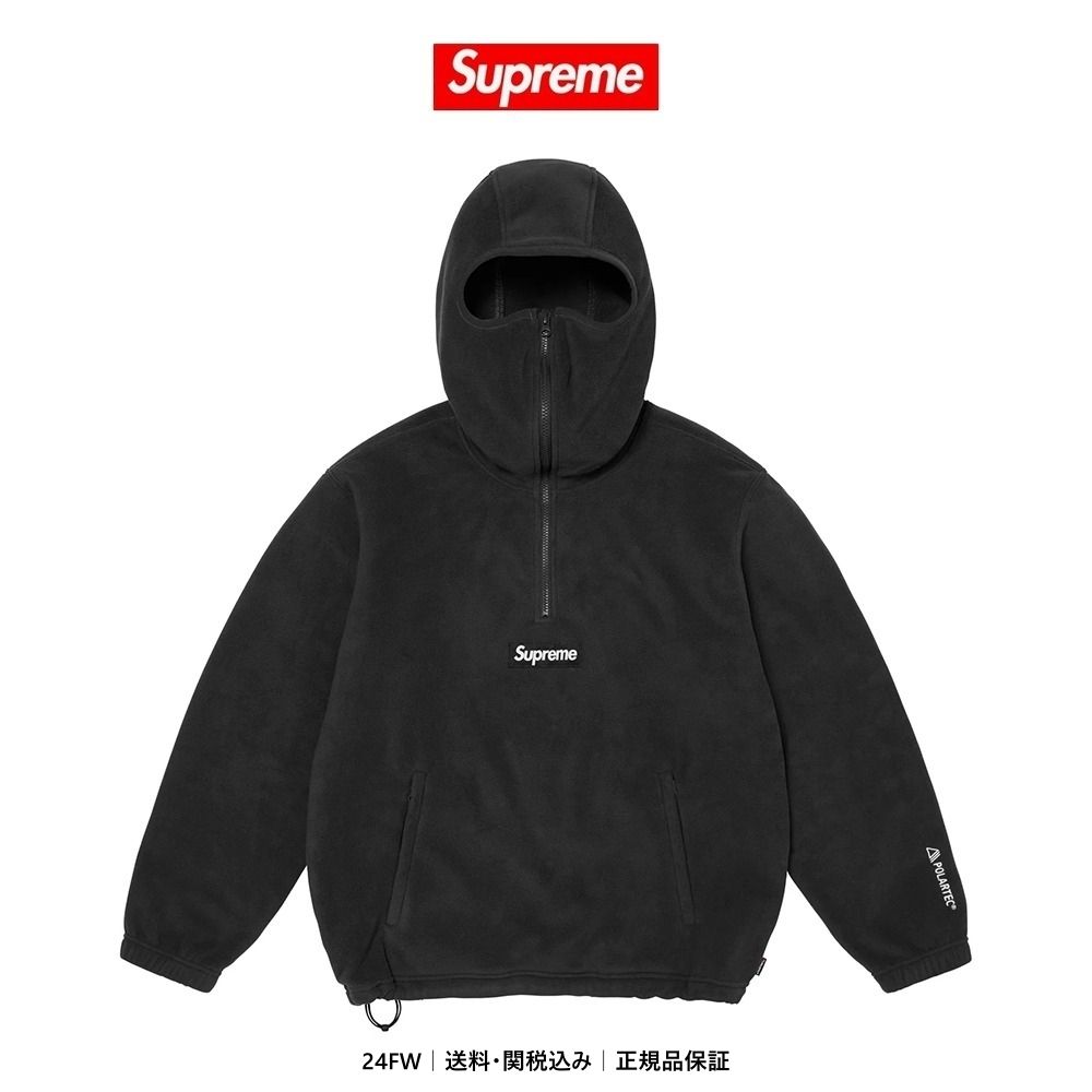SUPREME】Polartec Facemask Half Zip Hoodie Black - 24FW (Supreme