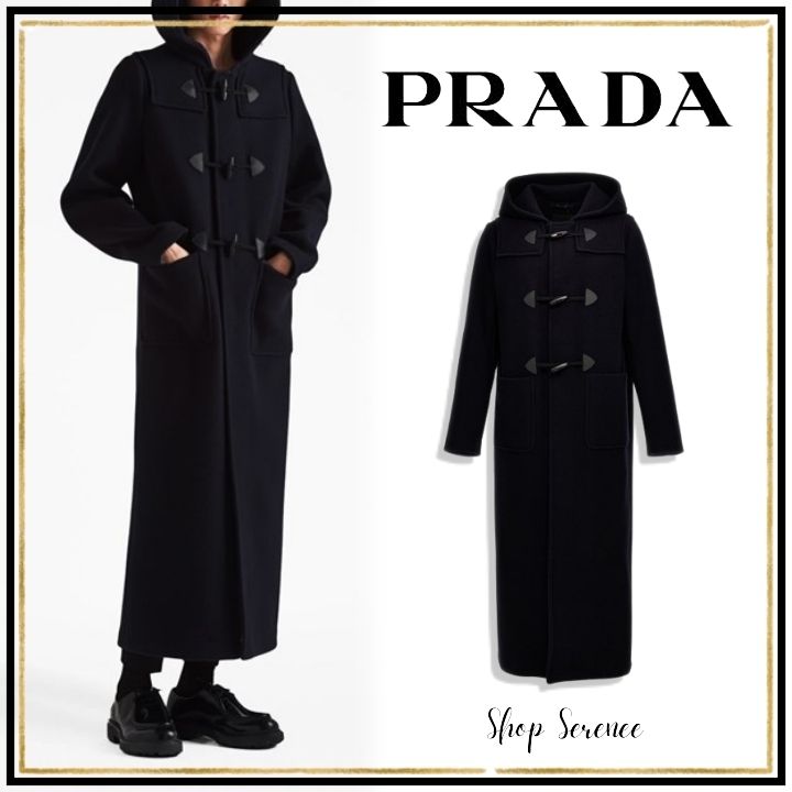 ☆関税込☆【PRADA】ウール ロングダッフルコート メンズ (PRADA