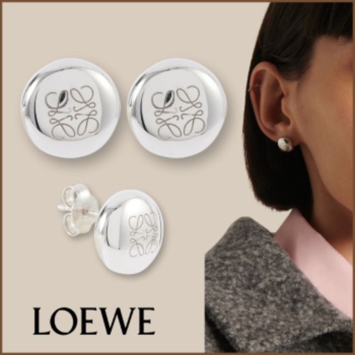 LOEWEスターリングシルバー片耳 ピアス定価11万円 LOEWEスターリング