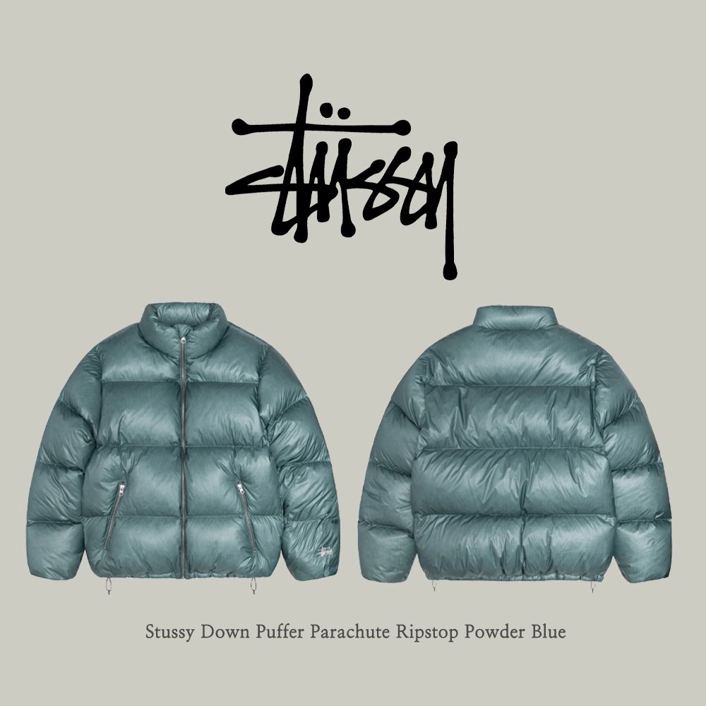 Stussy】 Stussy Down Puffer Parachute Ripstop Powder Blue (STUSSY