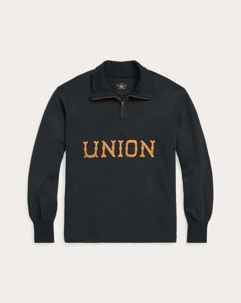 レトロ【RRL Ralph Lauren】コットン ハーフジップ プルオーバー (RRL