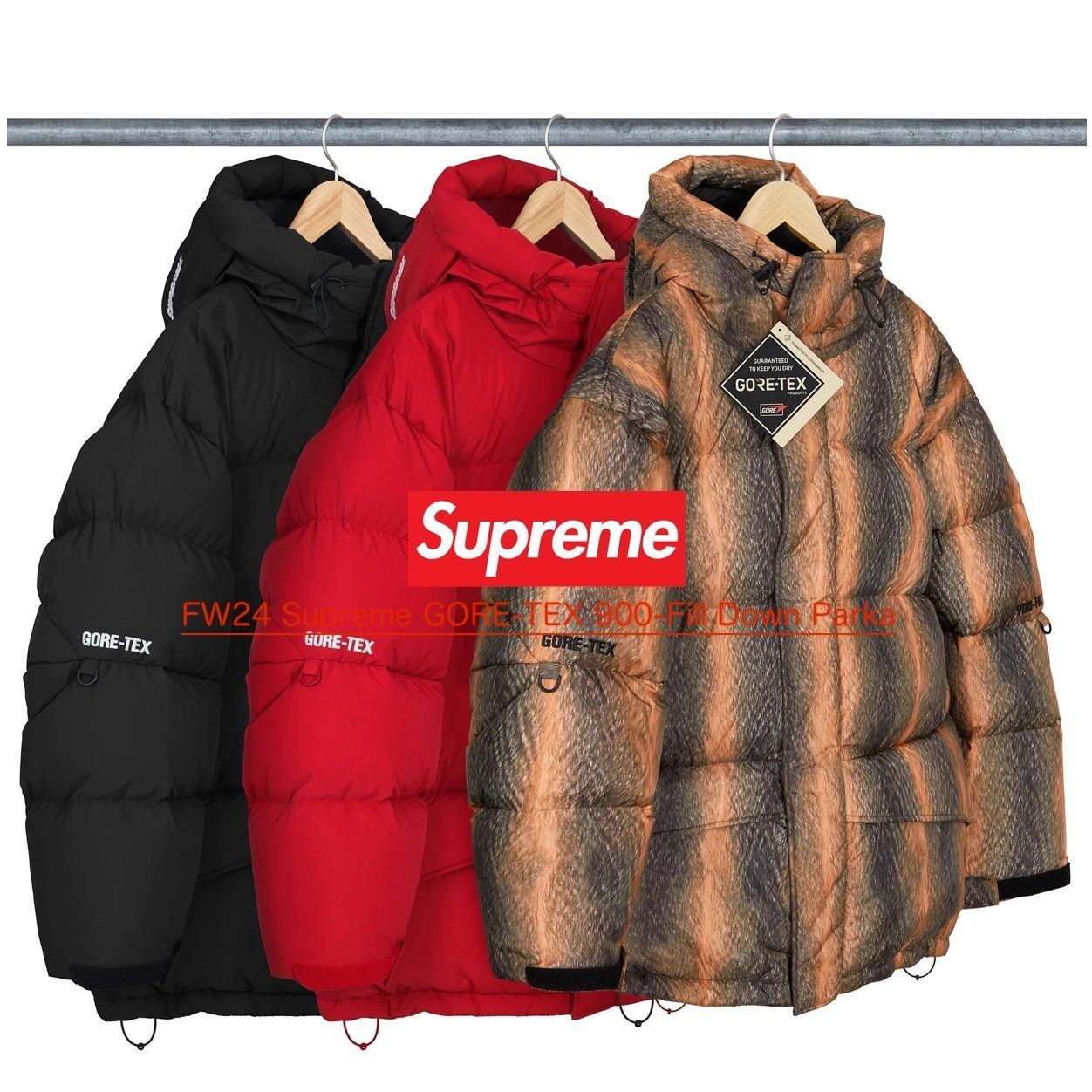 FW24 Supreme 700-Fill Down Lightweight Puffer Jacket (Supreme