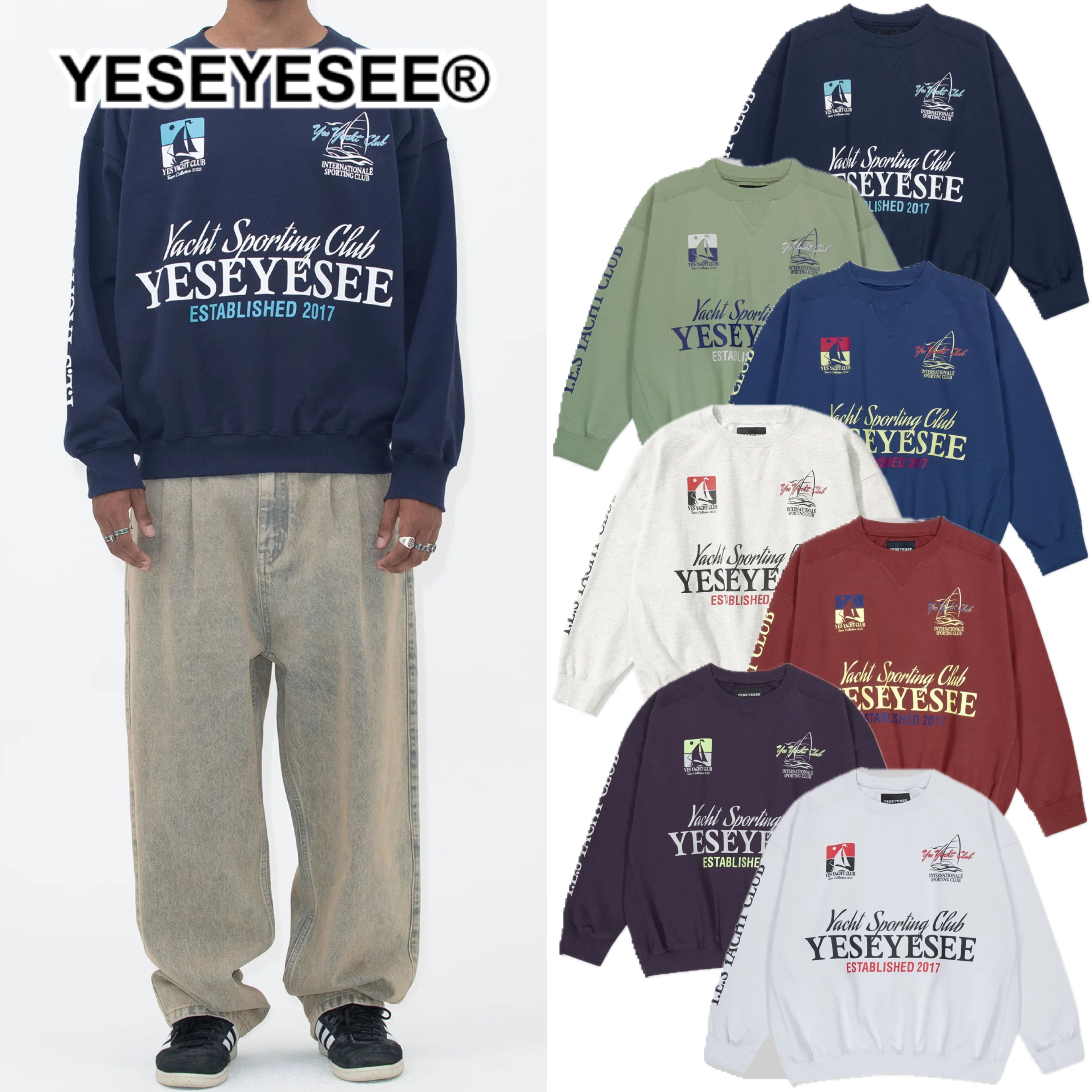 韓国YESEYESEE イェスアイシー】Y.E.S Yacht Sweatshirt (YESEYESEE