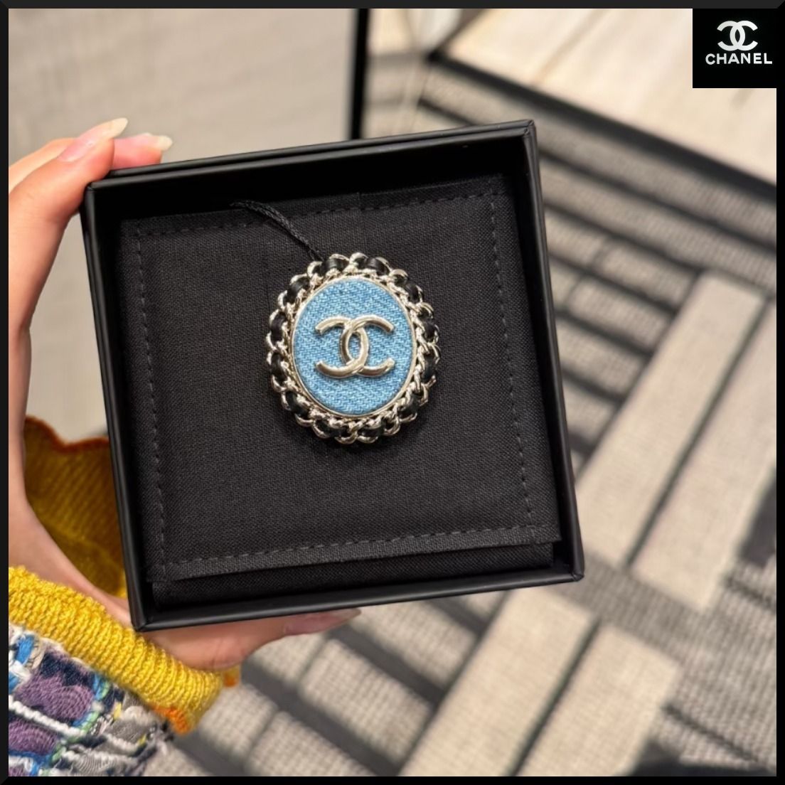 デニムがかわいい☆】CHANEL ブローチ (CHANEL/ブローチ・コサージュ