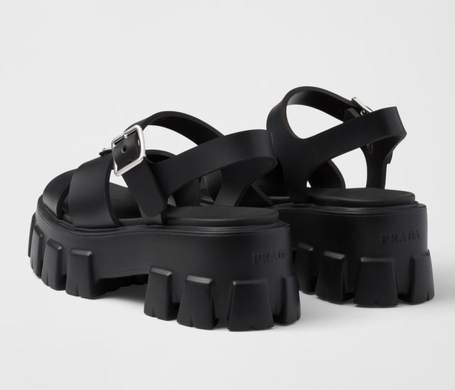 25SS PRADA プラダ モノリス ラバーサンダル ミュール 37 PRADA