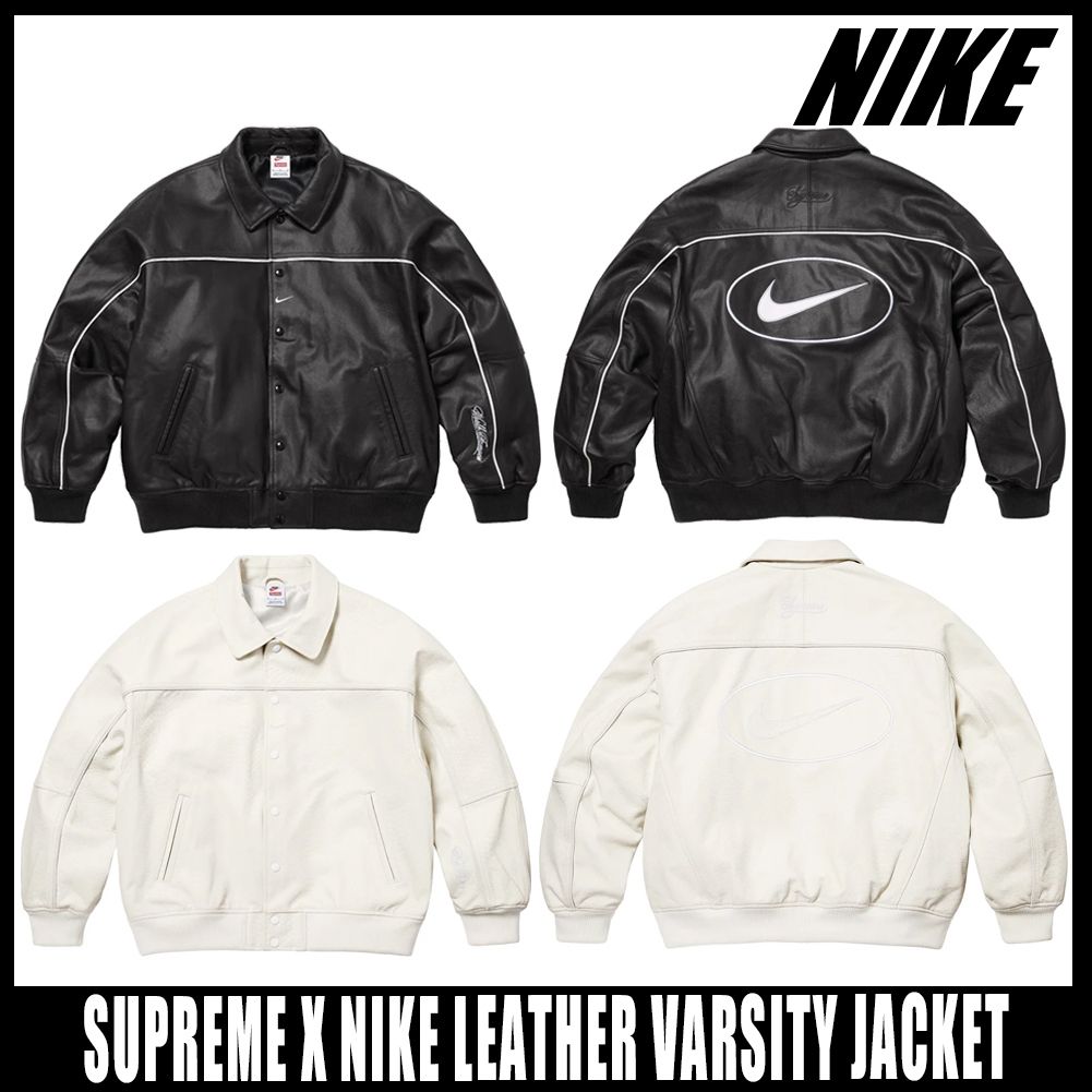 ◇コラボ◇SUPREME X NIKE LEATHER VARSITY JACKET◇正規品◇ (Nike