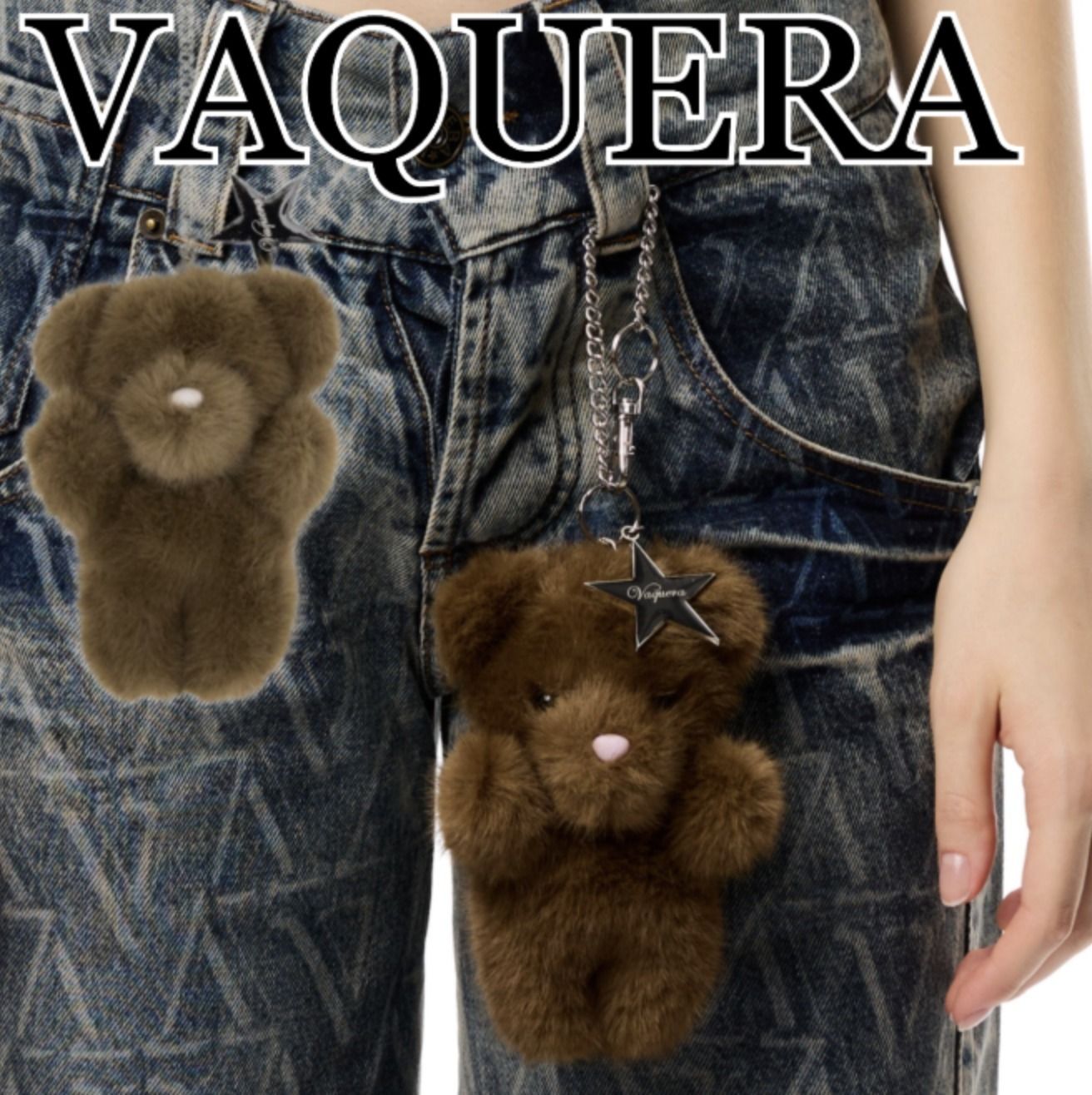 New♪【VAQUERA】ブラウン Teddy Bear キーチェーン くま ベアー