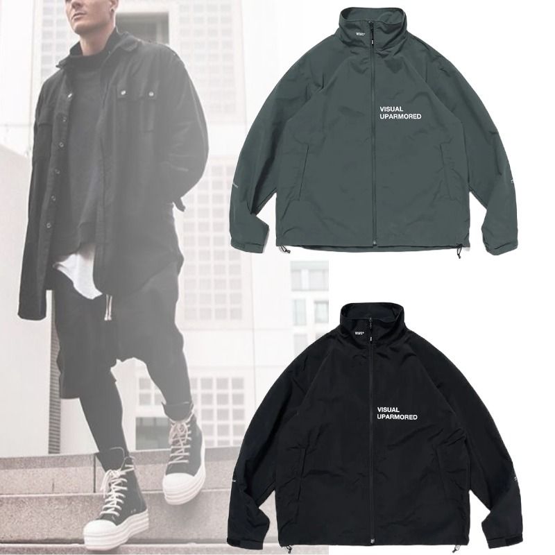 関送込! WTAPS トラックジャケット ナイロン シンプル プリント (WTAPS