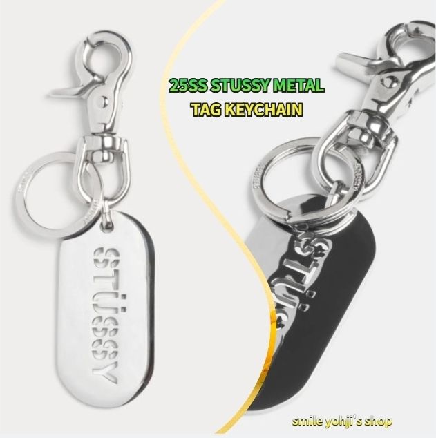 ☆25SS 大人気☆STUSSY METAL TAG KEYCHAIN (STUSSY/キーケース
