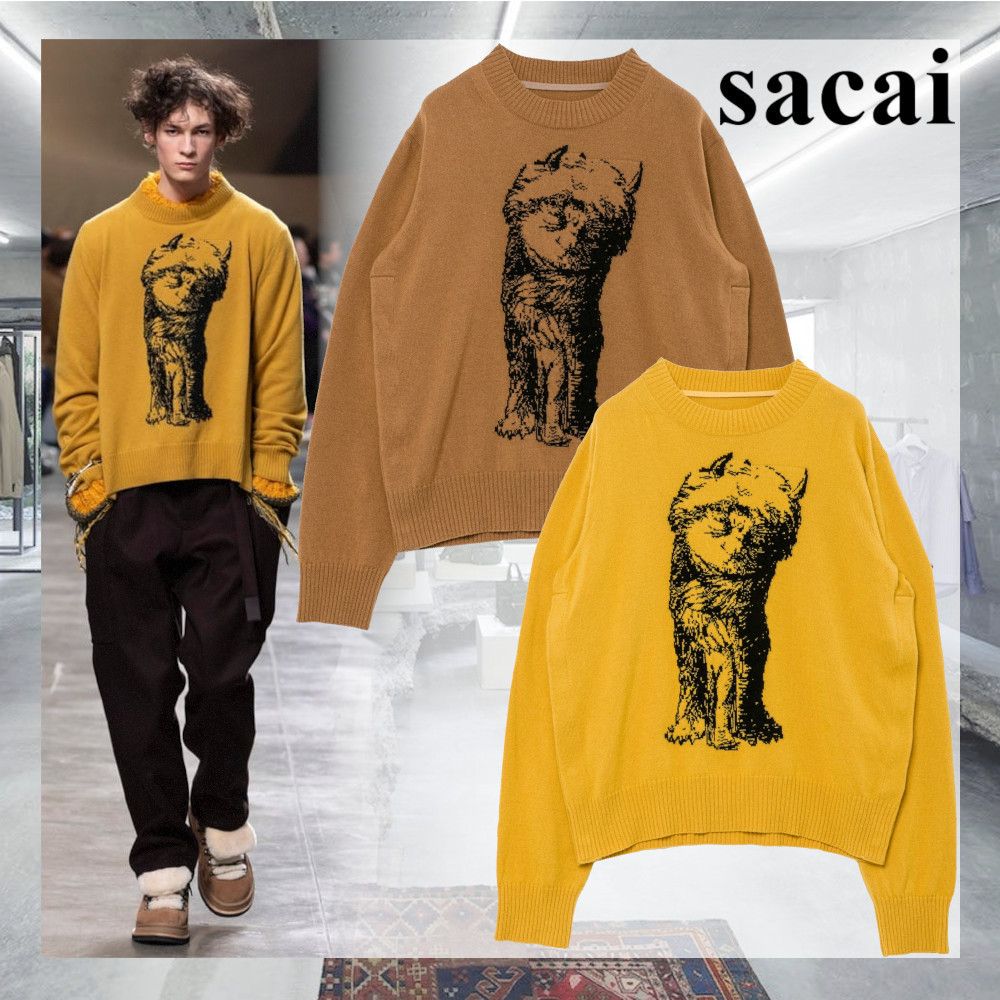 国内発【sacai】WHERE THE WILD THINGS ARE Wool Knit Pullover (sacai