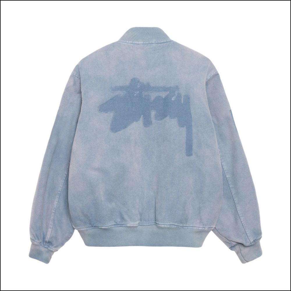 Stussy Ghost Logo Canvas Varsity Jacket UNISEX (STUSSY/ジャケット