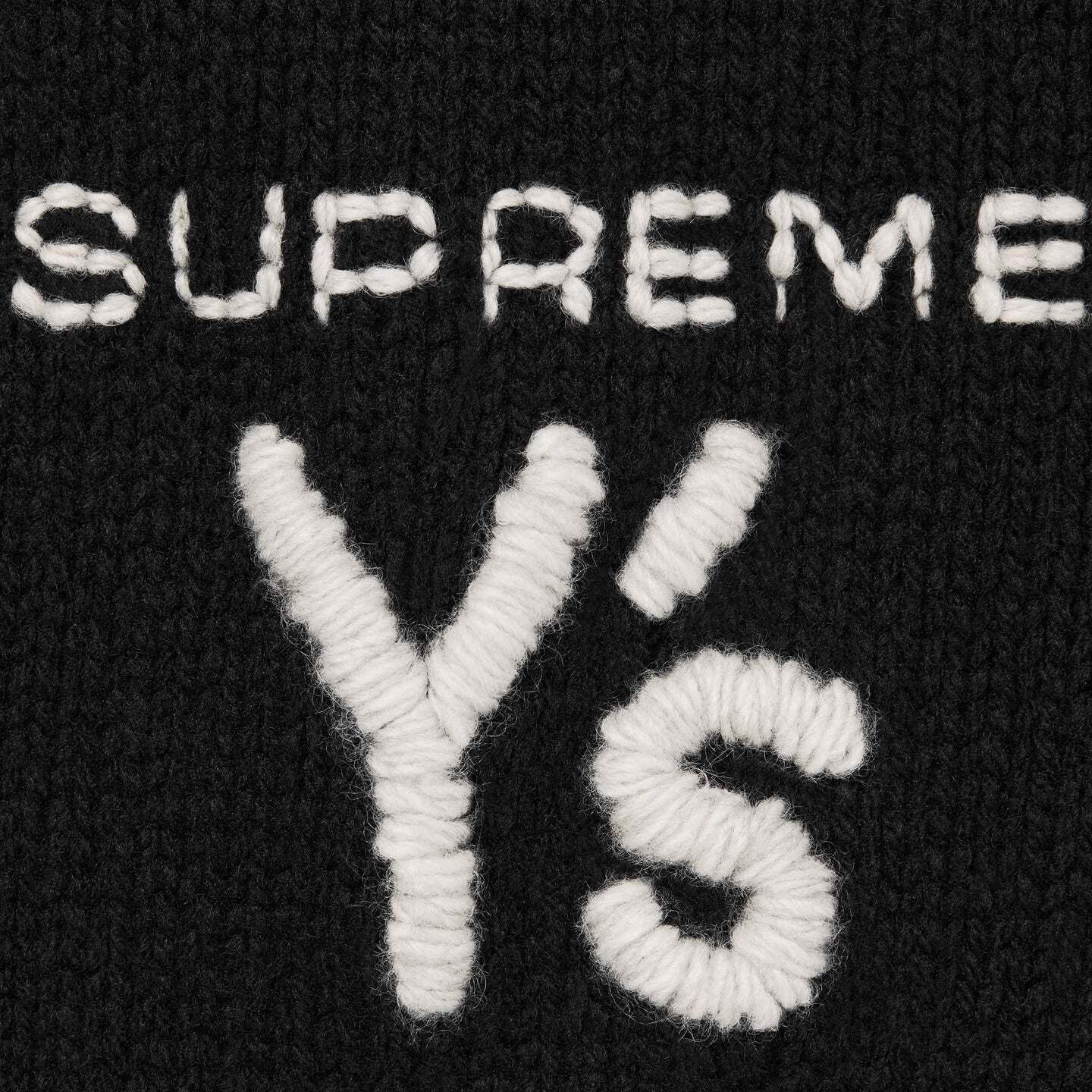 SUPREME x Y's by YOHJI YAMAMOTO】666 Sweater Black - 25FW (Supreme