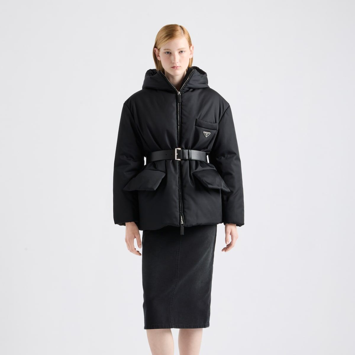 関税込 Prada プラダ Re-Nylon hooded down jacket (PRADA/ダウン