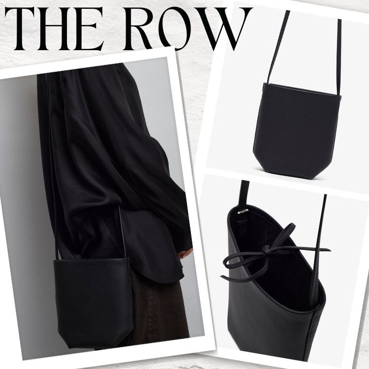 THE ROW (ザ・ロウ) N/S Park レザー製クロスボディバッグ 黒 (The Row