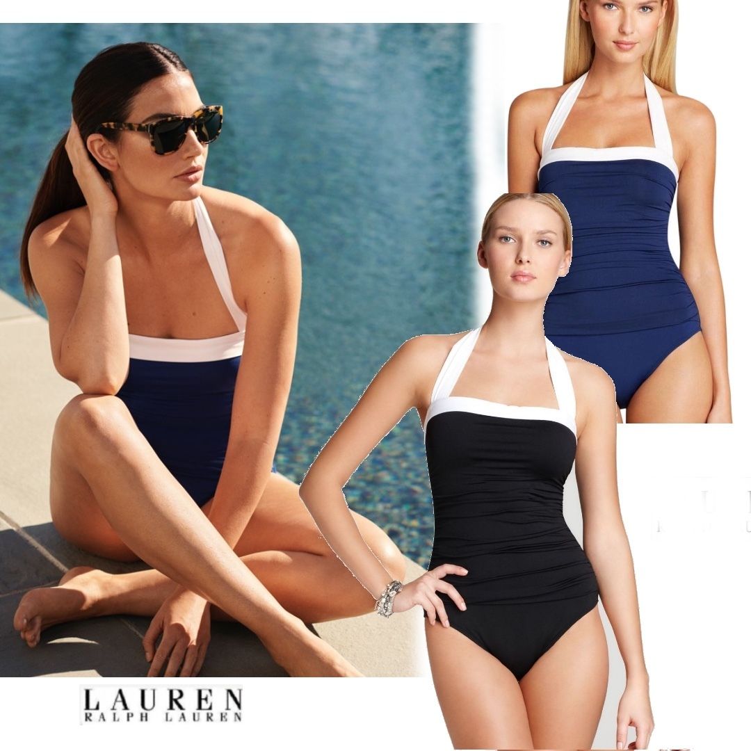 セールラルフローレンウエストサポートホルターネックワンピ水着