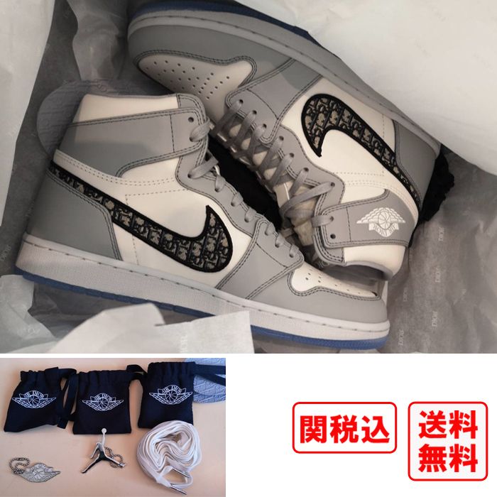 関税・送料込 DIOR NIKE AIR JORDAN 1 RETRO HIGH OGスニーカー (Dior
